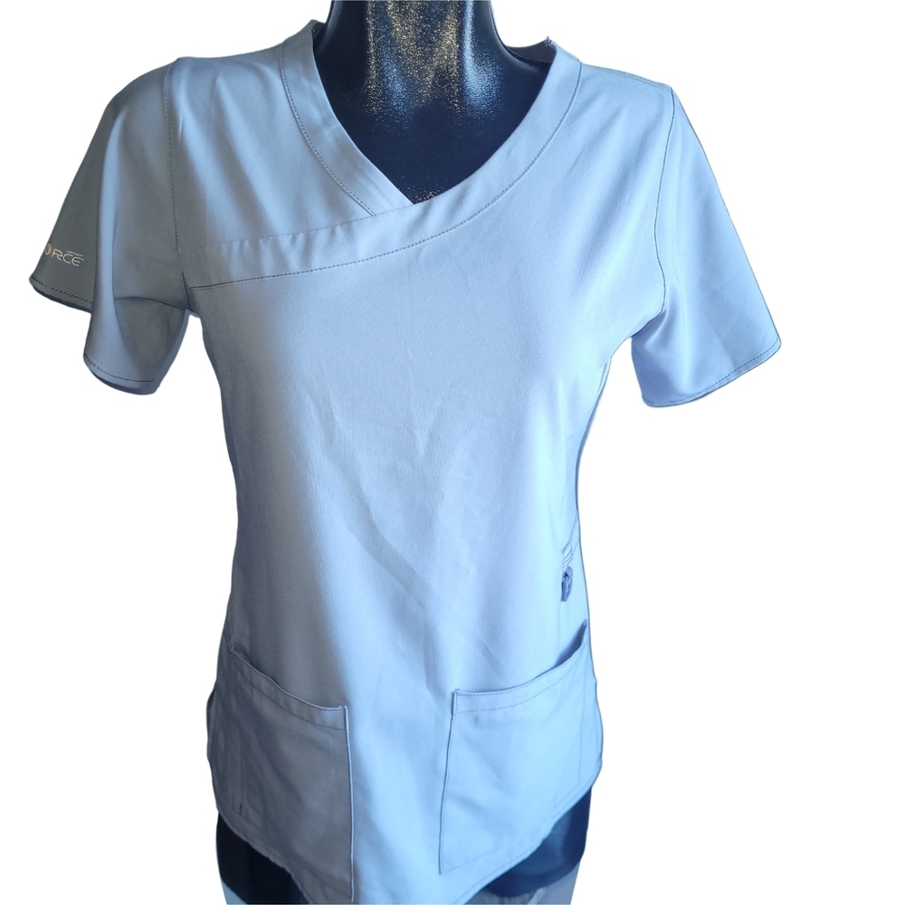 Carhartt Force Women's Gray Scrub Short Sleeve Top S